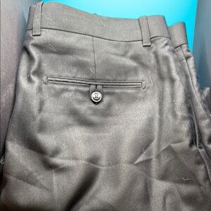 Smooth Black Flat Front Shorts with Sleek Fabric